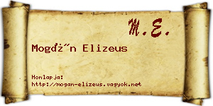 Mogán Elizeus névjegykártya